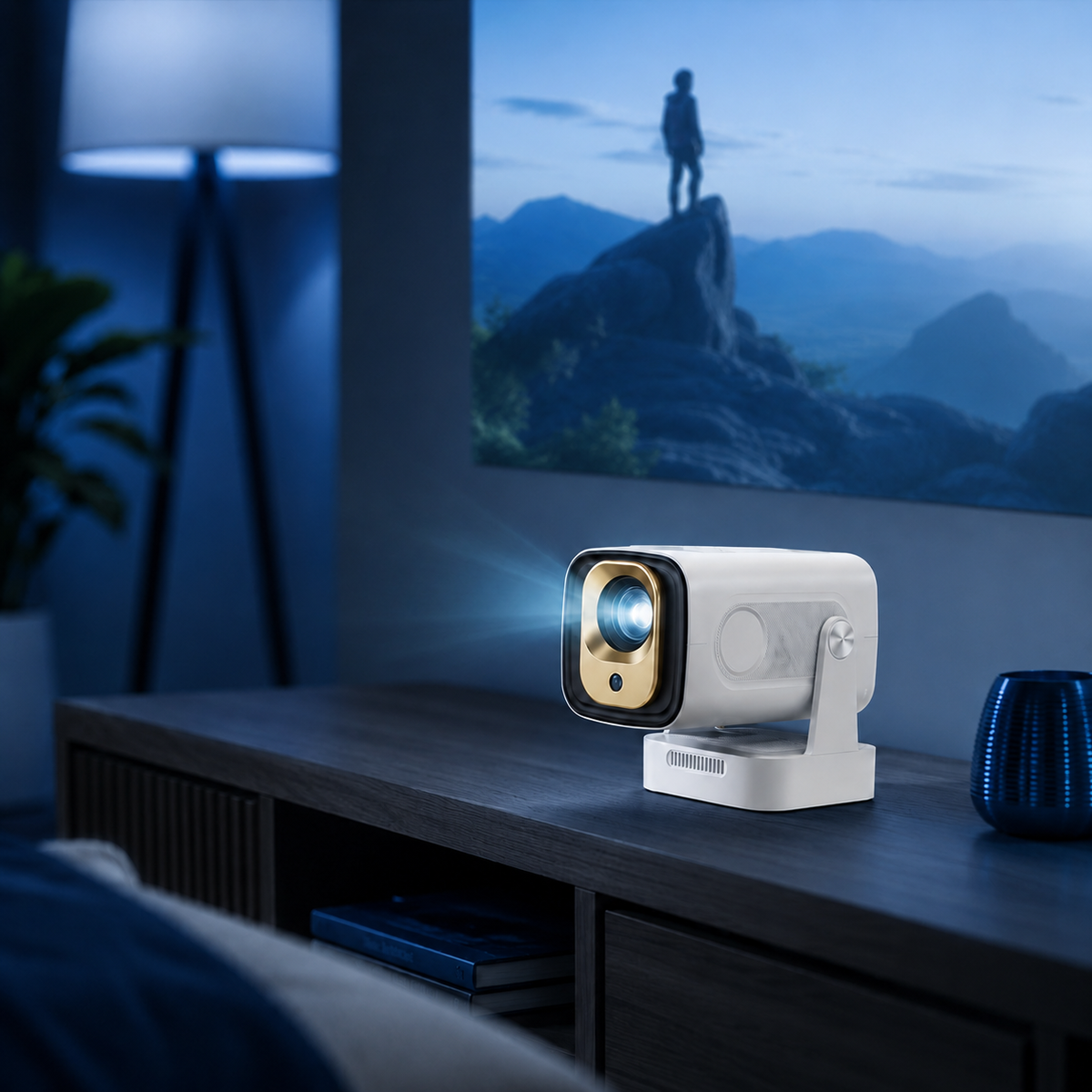 Mini Projecteur Portable Android 11 1080P 330 ANSI Lumens