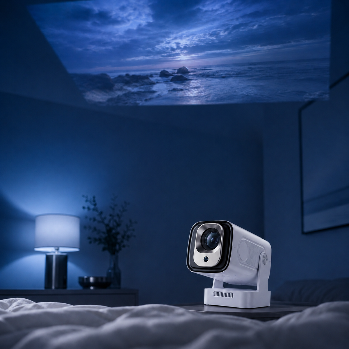 Mini Projecteur Portable Android 11 1080P 330 ANSI Lumens
